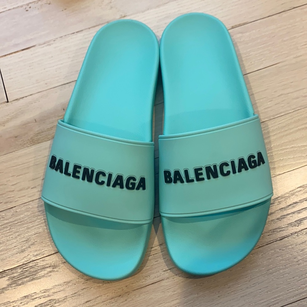 Blue - New Balenciaga Pool Slides 37